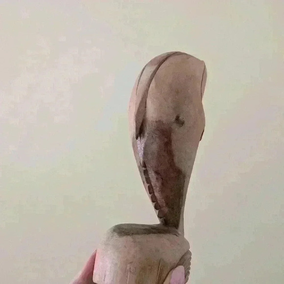 Vintage 1970s wooden dolphin  statue - Picture 4 of 9